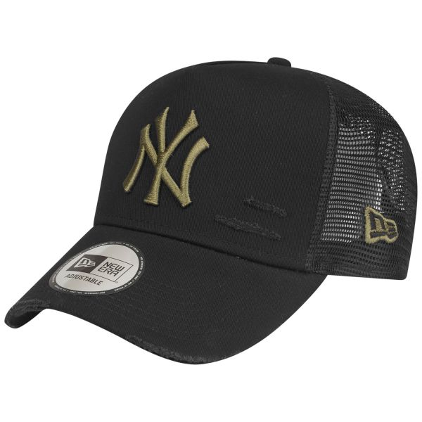 New Era Mesh Trucker Cap DISTRESSED New York Yankees noir