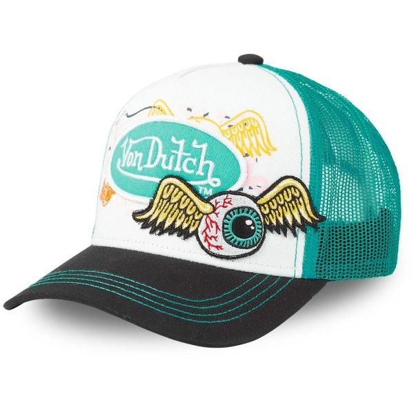 Von Dutch Trucker Mesh Snapback Cap - EYE WINGS PATCH