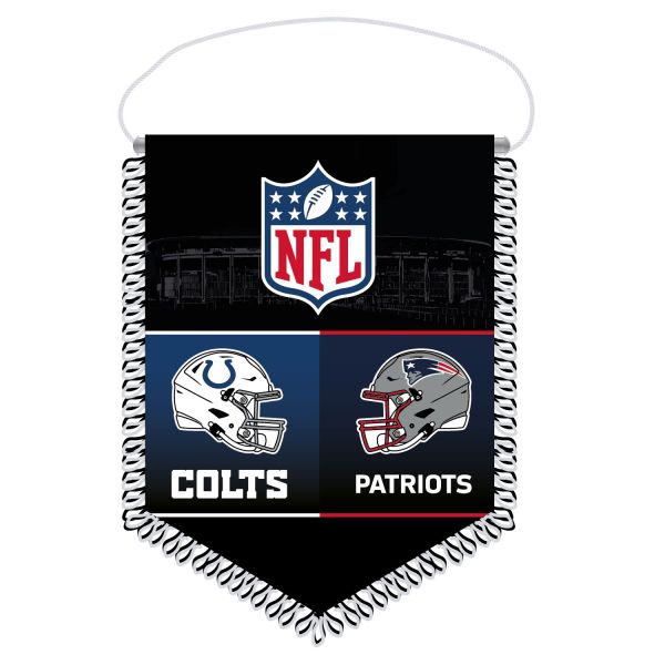 NFL Frankfurt Game 21x28cm Wimpel - Colts vs. Patriots