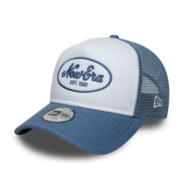 New Era Kinder Youth Trucker Mesh Cap - BRAND PATCH weiß