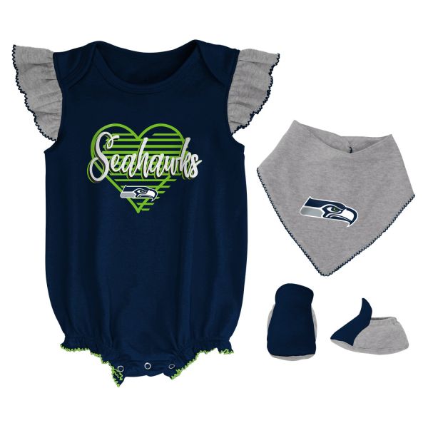 NFL Fille 3pack Baby-Set Seattle Seahawks - 24M
