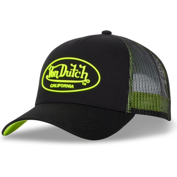 Von Dutch Trucker Mesh Snapback Cap - RUBBER PATCH schwarz