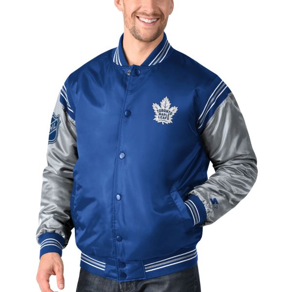 STARTER NHL Toronto Maple Leafs ENFORCER Varsity Satin Jacke