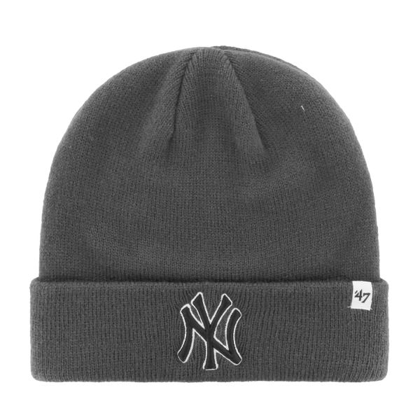 47 Brand Knit Beanie - Raised Cuff New York Yankees charcoal
