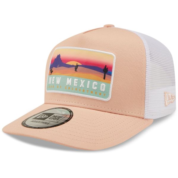 New Era Adjustable A-Frame Trucker Cap - NEW MEXICO rosa