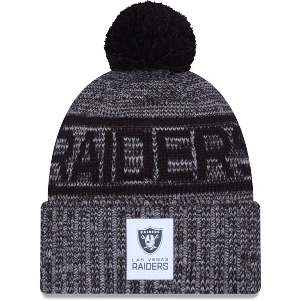 New Era Pompon Bonnet D'Hiver SIDELINE Las Vegas Raiders