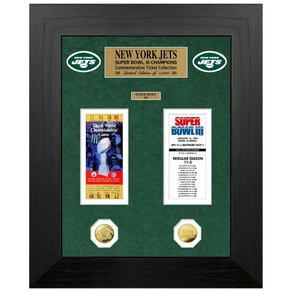 New York Jets Super Bowl Championship Ticket Coin Photo
