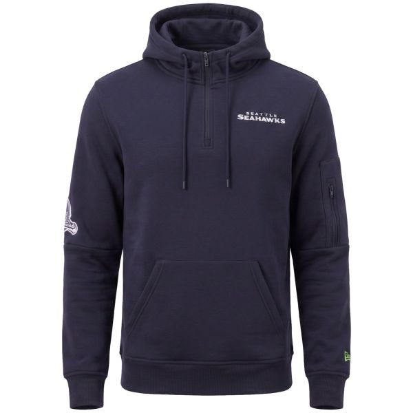 New Era Quarter Zip Hoody - NFL Seattle Seahawks navy