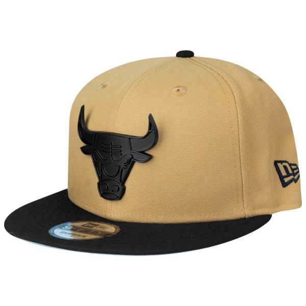 New Era 9Fifty Snapback Cap - METAL BADGE Chicago Bulls tan