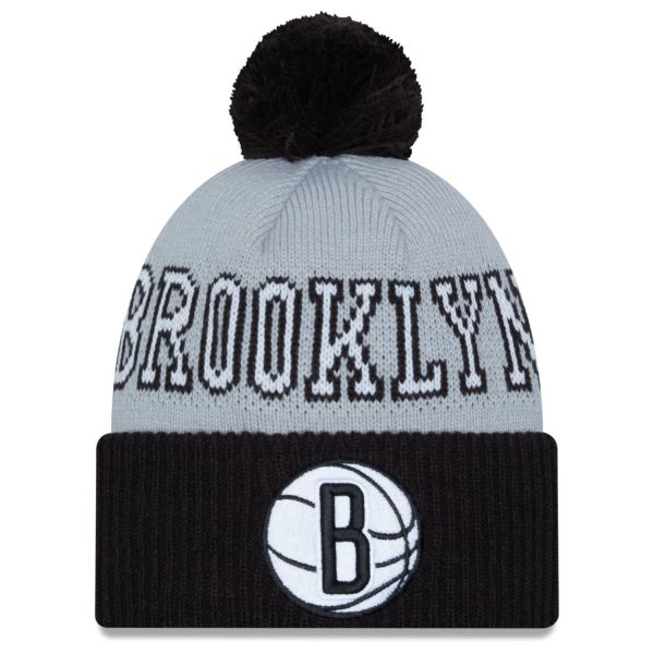 New Era Bobble Winter Mütze - NBA TIP OFF Brooklyn Nets