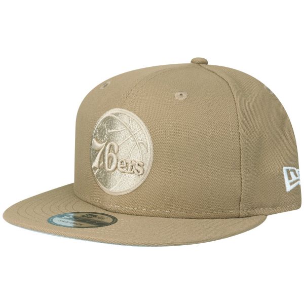 New Era 9Fifty Snapback Cap - Philadelphia 76ers khaki