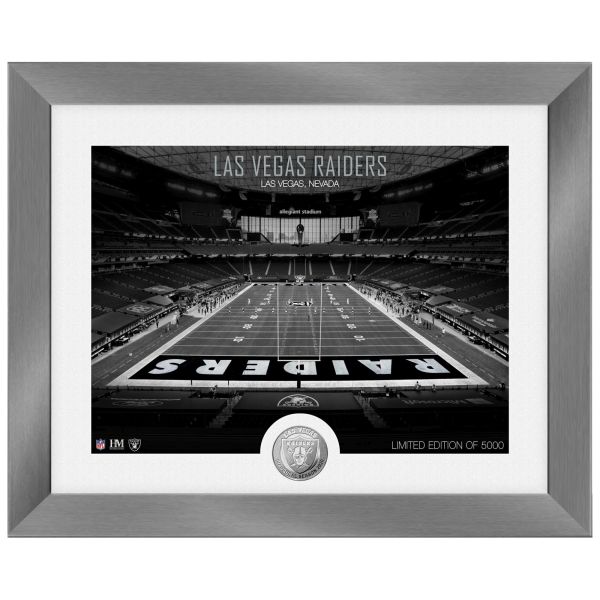 Las Vegas Raiders NFL Stadion Silber Coin Bild 40x33cm