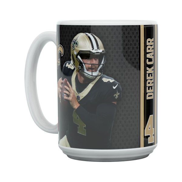 Derek Carr MOTION New Orleans Saints NFL 15oz Mug