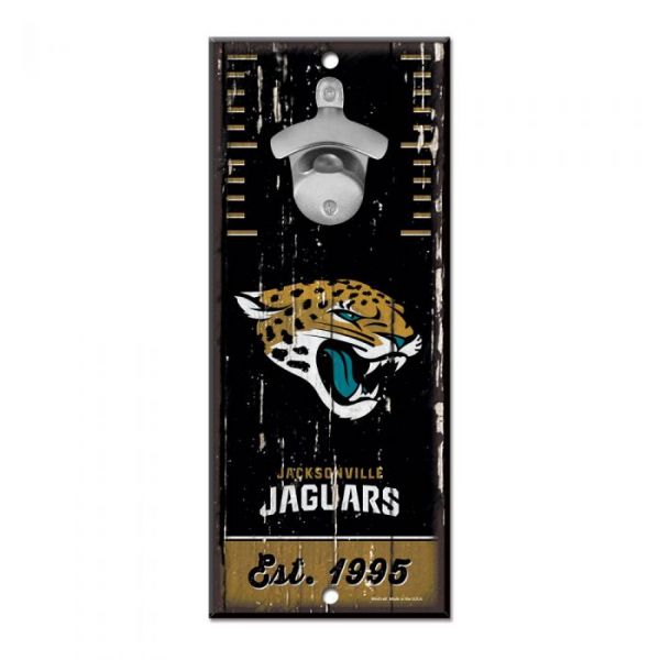 Wincraft BOTTLE OPENER Wood Sign - NFL Jacksonville Jaguars