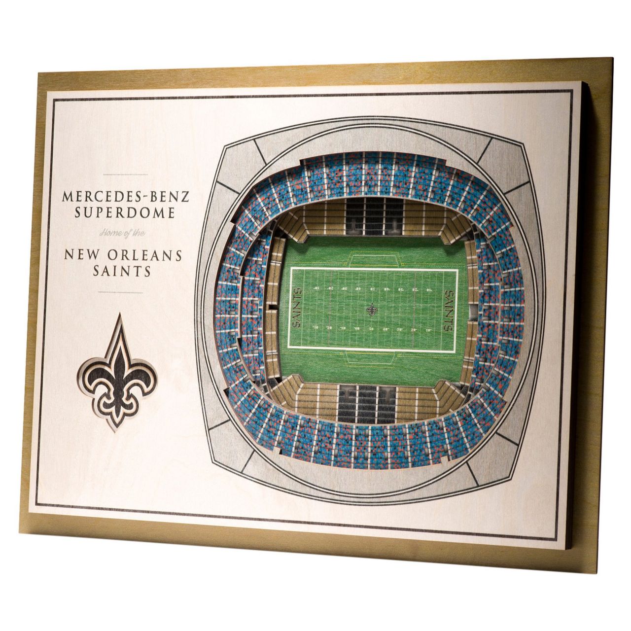 amfoo - YouTheFan Holz Wanddeko Stadion New Orleans Saints 43x33cm