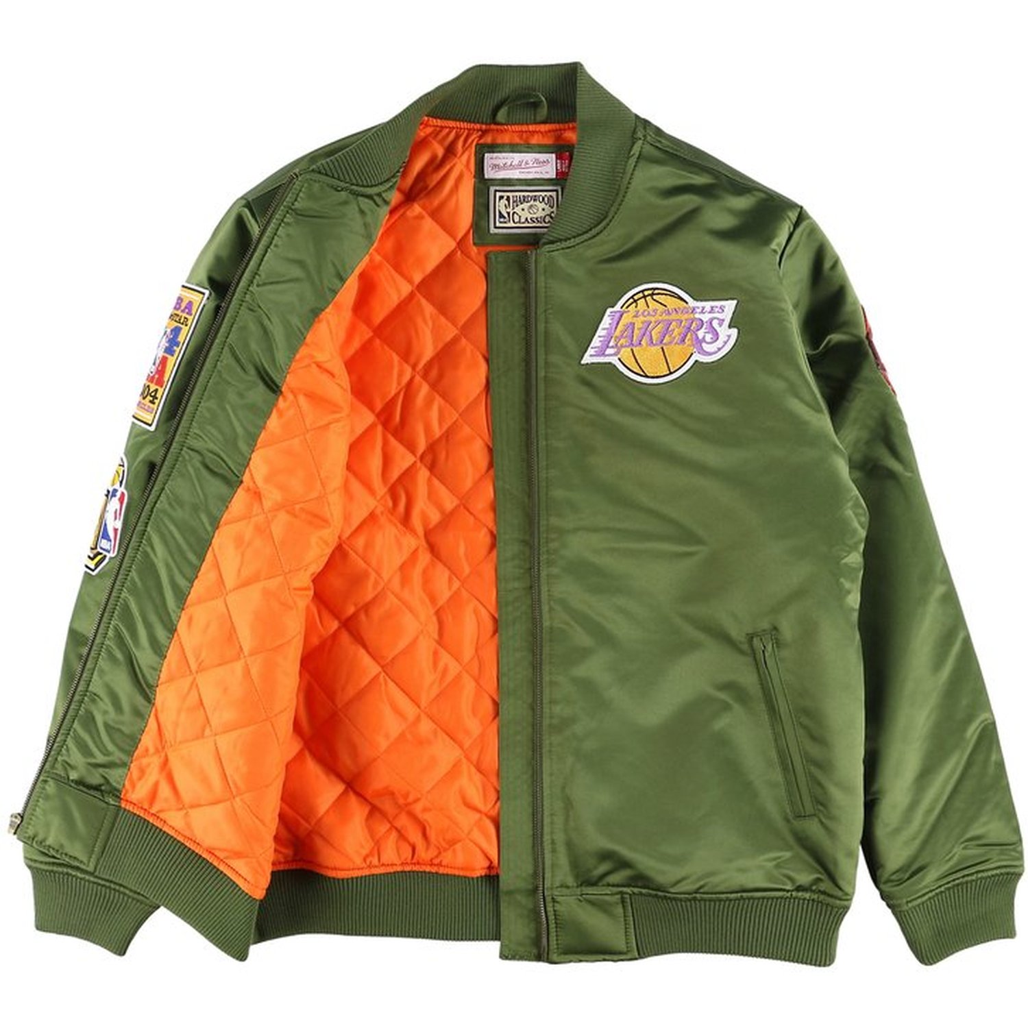 Satin Purple/White Los Angeles Lakers Hardwood Classics Jacket