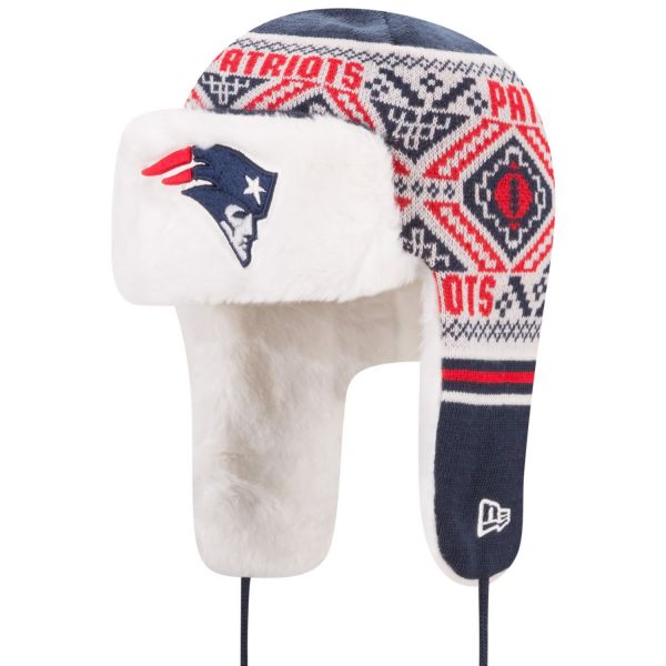 New Era Winter Hat FESTIVE TRAPPER - New England Patriots