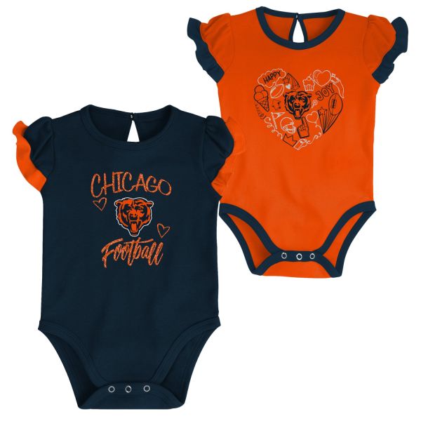 NFL Mädchen Baby 2er Body-Set Chicago Bears