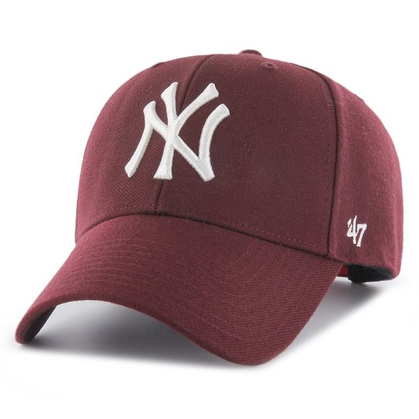 47 Brand Snapback Cap - MLB New York Yankees dunkel maroon