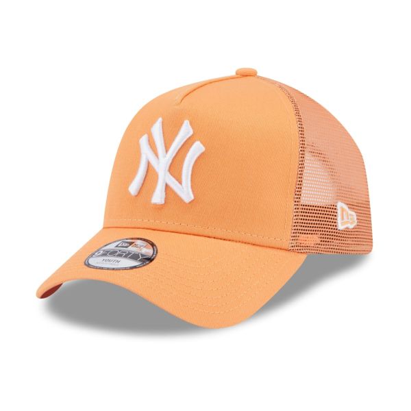 New Era Kids Trucker Mesh Cap - New York Yankees orange