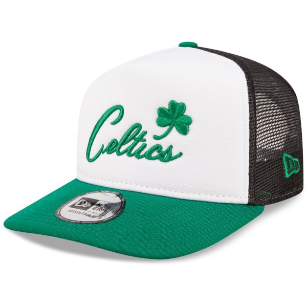 New Era A-Frame Trucker Cap - NBA Boston Celtics white