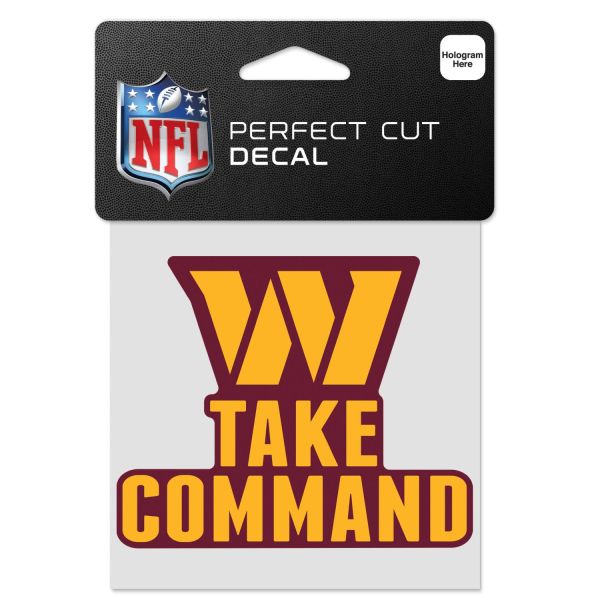 NFL Perfect Cut 10x10cm Aufkleber Washington Commanders SLG