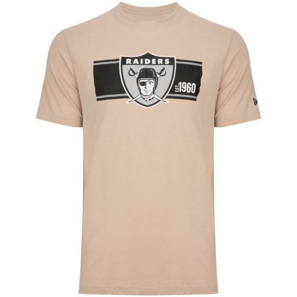 New Era Shirt - NFL SIDELINE Oakland Raiders stone