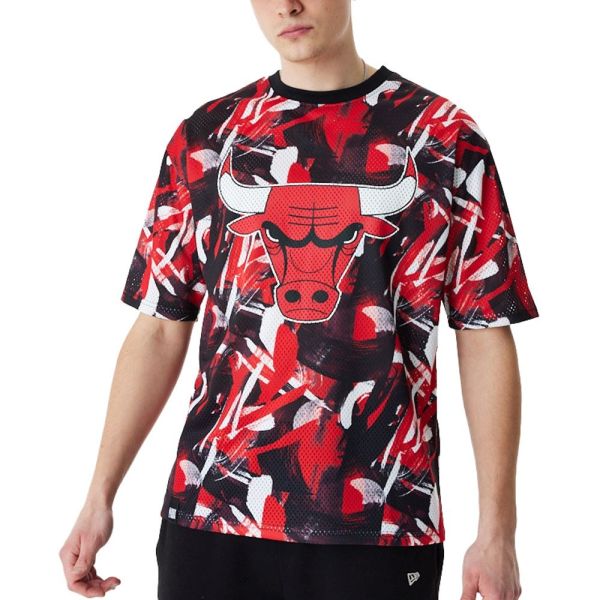 New Era Oversized Shirt - MESH JERSEY Chicago Bulls