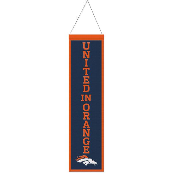 Denver Broncos SLOGAN NFL Wool Banner 80x20cm