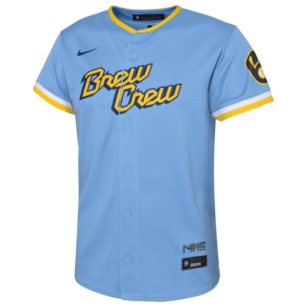Nike Kinder MLB Jersey - CITY CONNECT Milwaukee Brewers | Kinder ...
