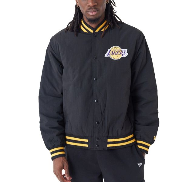 New Era College Bomber Jacke - BACKPRINT LA Lakers