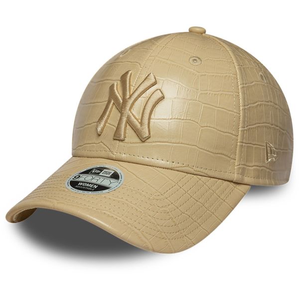 New Era 9Forty Womens Cap - LEATHERETTE NY Yankees beige