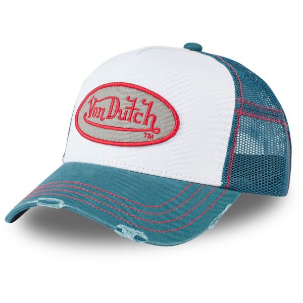 Von Dutch Trucker Mesh Snapback Cap - VINTAGE türkis