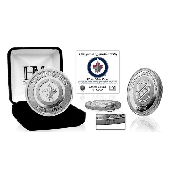 Winnipeg Jets NHL Commemorative Coin (39mm) silver