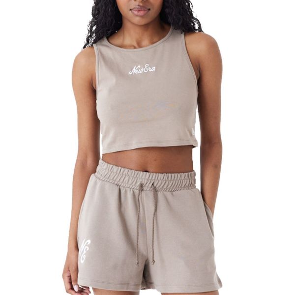 New Era Ladies Cropped Tank Top ash brown