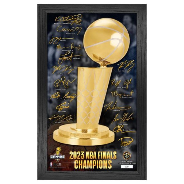 Denver Nuggets 2023 NBA Champions Signature Trophy Pano Bild