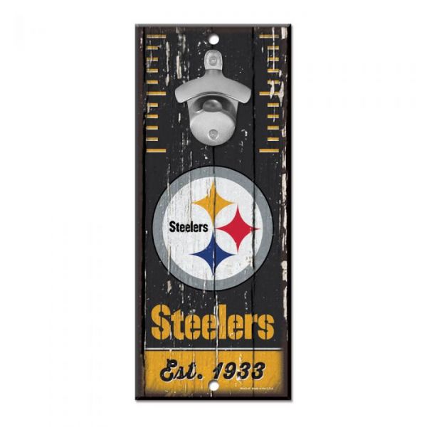 Wincraft BOTTLE OPENER Wood Sign - NFL Pittsburgh Steelers