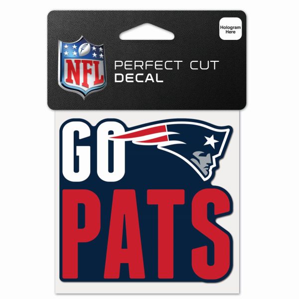 NFL Perfect Cut 10x10cm Decal New England Patriots SLOGAN