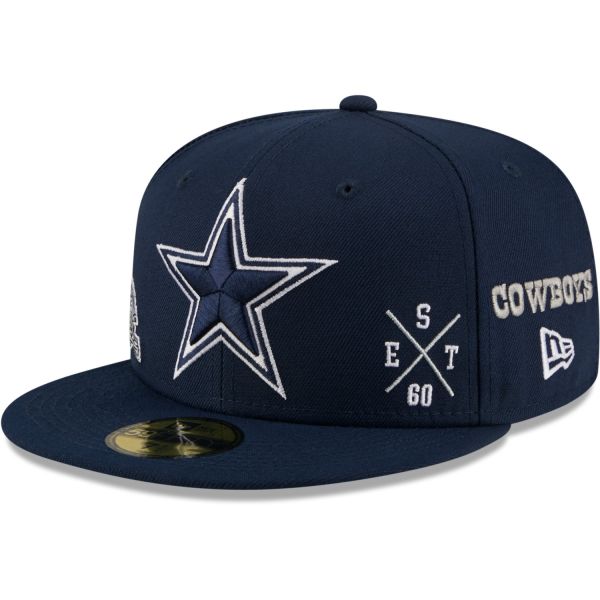 New Era 59Fifty Fitted Cap - MULTI PATCH Dallas Cowboys