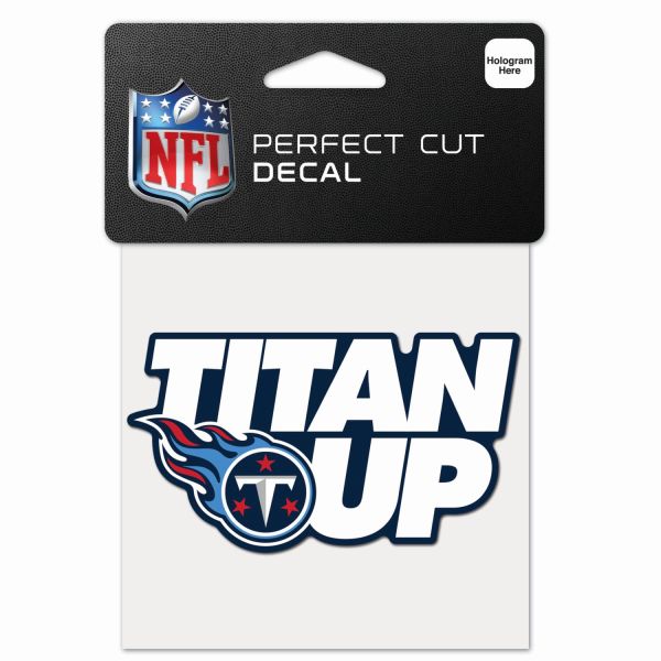 NFL Perfect Cut 10x10cm Aufkleber Tennessee Titans SLOGAN