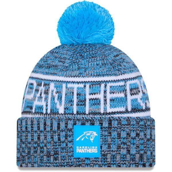 New Era Pompon Bonnet D'Hiver SIDELINE Carolina Panthers