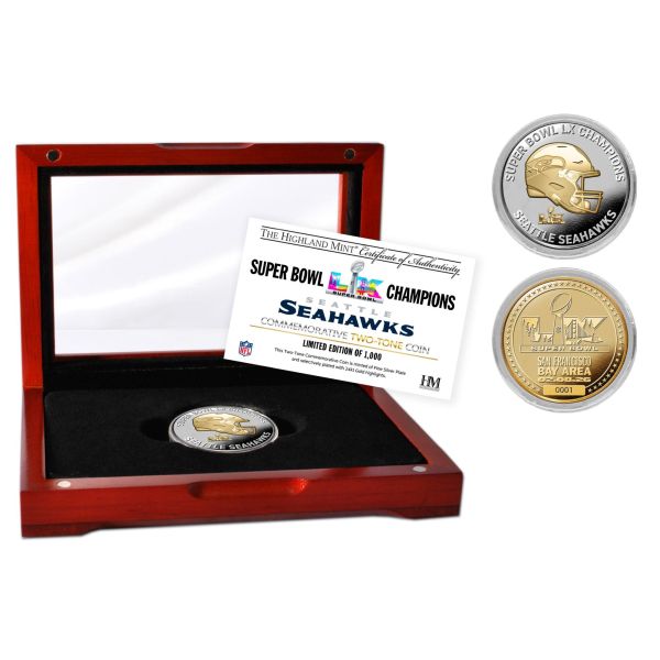 Seattle Seahawks Super Bowl LX Champions Coin (39mm) Box
