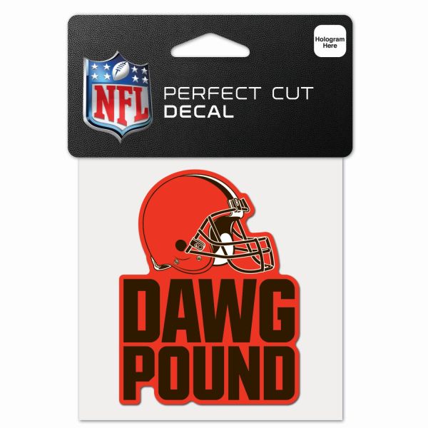NFL Perfect Cut 10x10cm Aufkleber Cleveland Browns SLOGAN