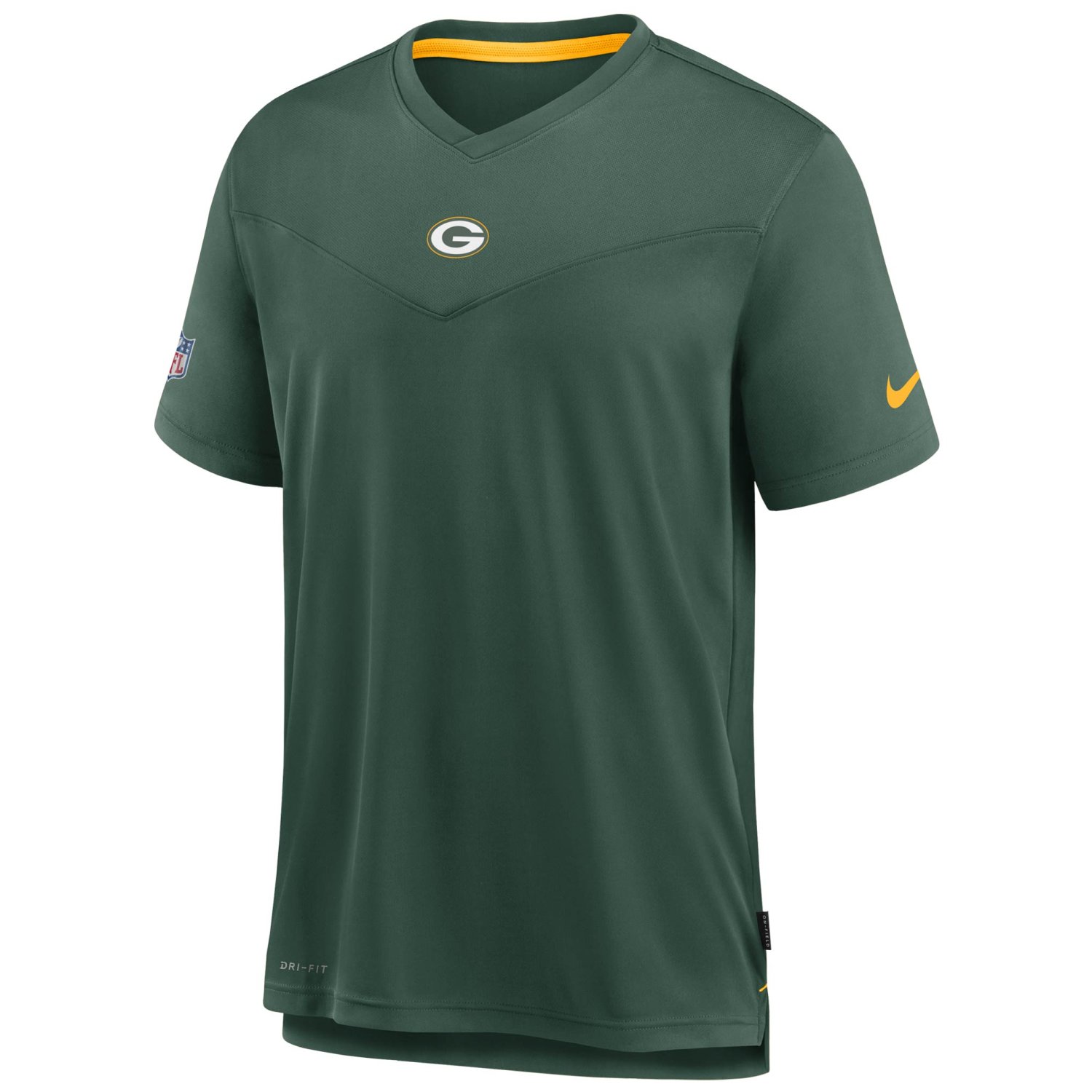 Green Bay Packers Nike Dri-FIT Sideline 2021 Coach Shirt | Shirts ...