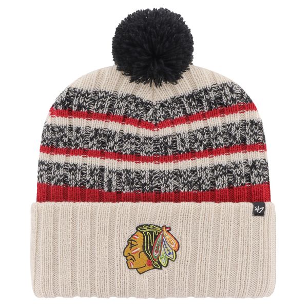 47 Brand Knit Bonnet - TAVERN Chicago Blackhawks natural
