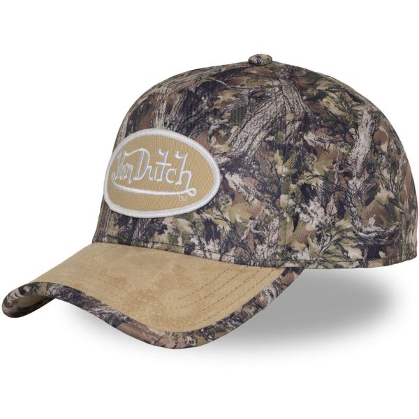 Von Dutch Trucker Snapback Cap - TREE CAMO beige