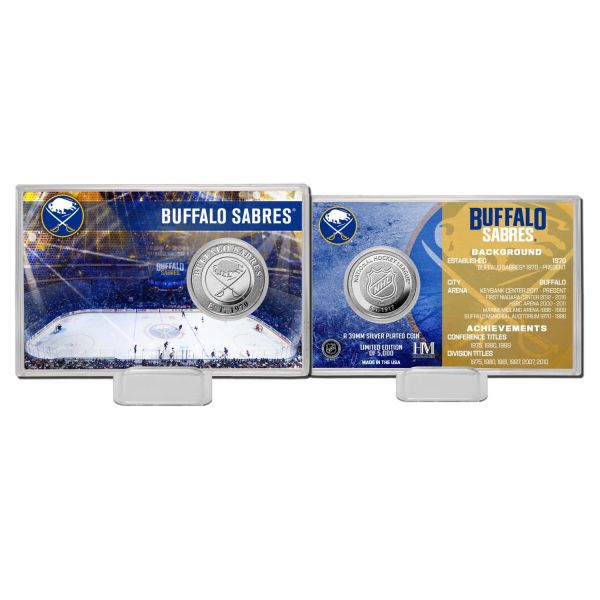 NHL Team History Silver Coin Card - Buffalo Sabres