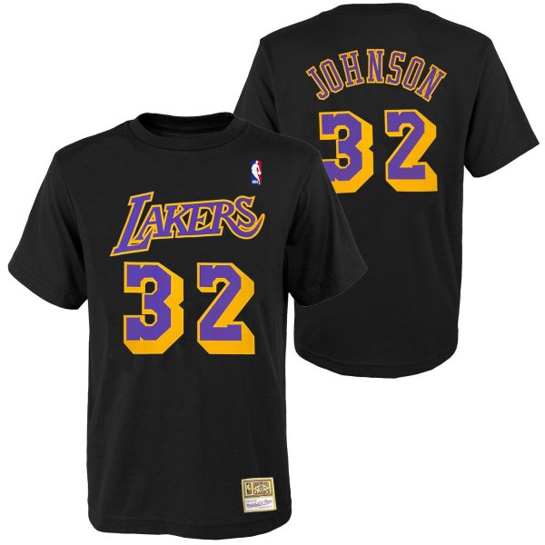 M&N Shirt - Los Angeles Lakers Magic Johnson schwarz