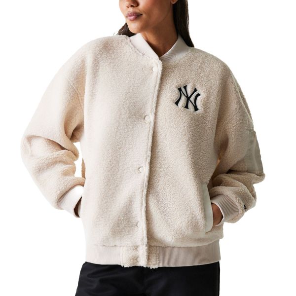 New Era Ladies Oversize SHERPA Bomber Jacket NY Yankees