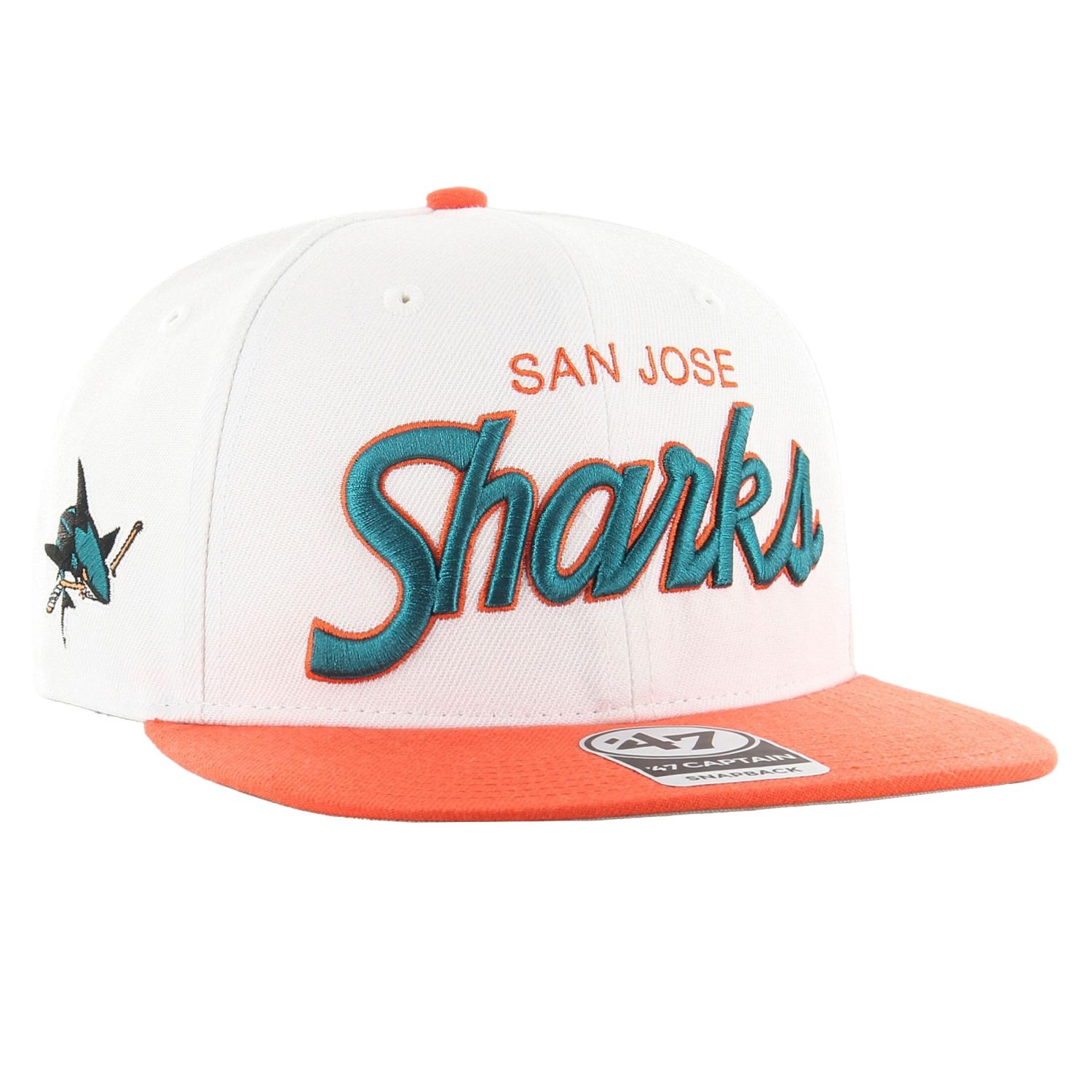 47 Brand San Jose Sharks Sure Shot Captain Snapback Cap